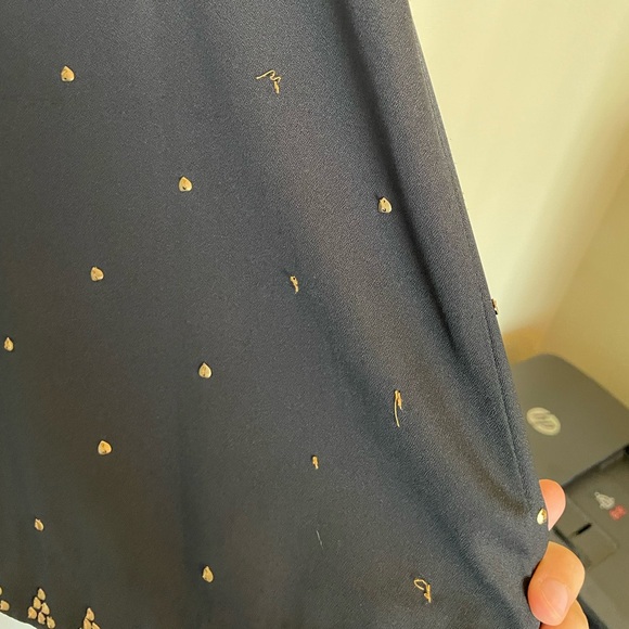 Free People Black Tunic Dress with Gold Embellishments - Picture 4 of 8